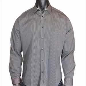 Ted baker striped long sleeve button up size 5